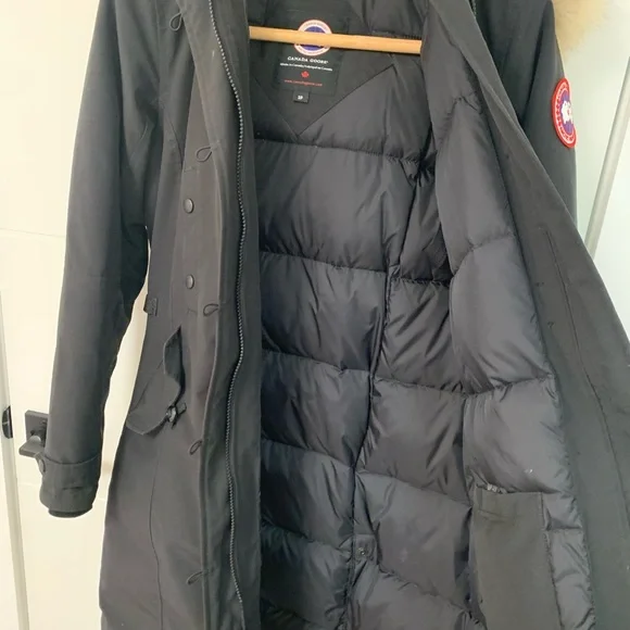 Canada Goose Black Parka with Fur Trim - Picture 3 of 11